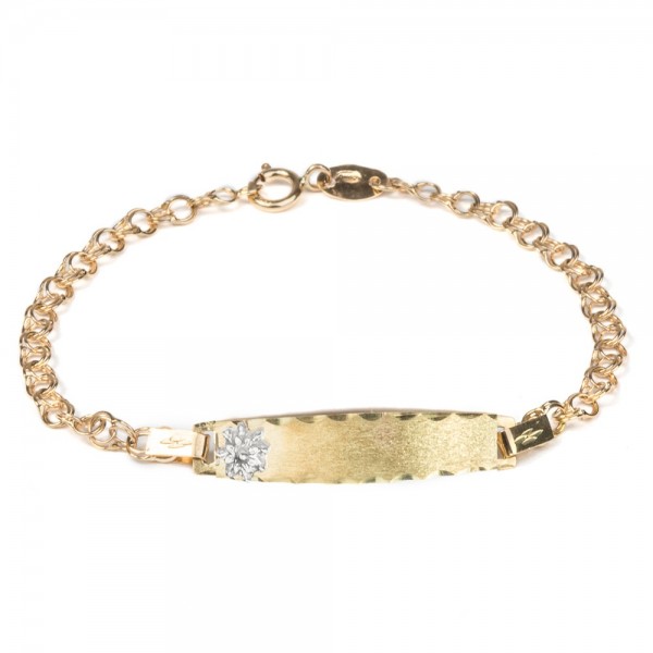 Pulsera Bebé Oro Bicolor 14,5cm Joyerías Eguzkilore