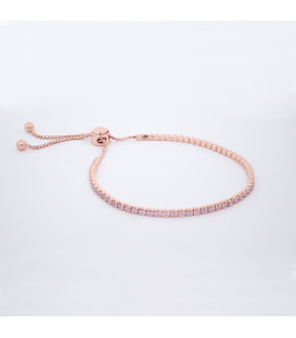 Pulsera de Plata Rosa Rígida