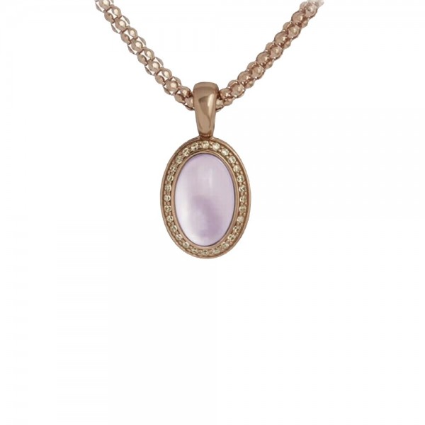 Colgante rosa cristal
