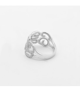 Anillo Art Deco de Plata con Circonitas