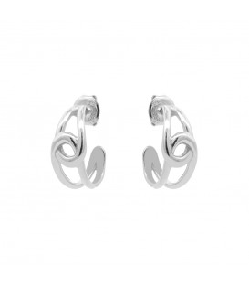 Pendientes Hariak Entrelazados de Plata 20mm