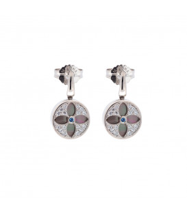 Pendientes largos Flor de Plata