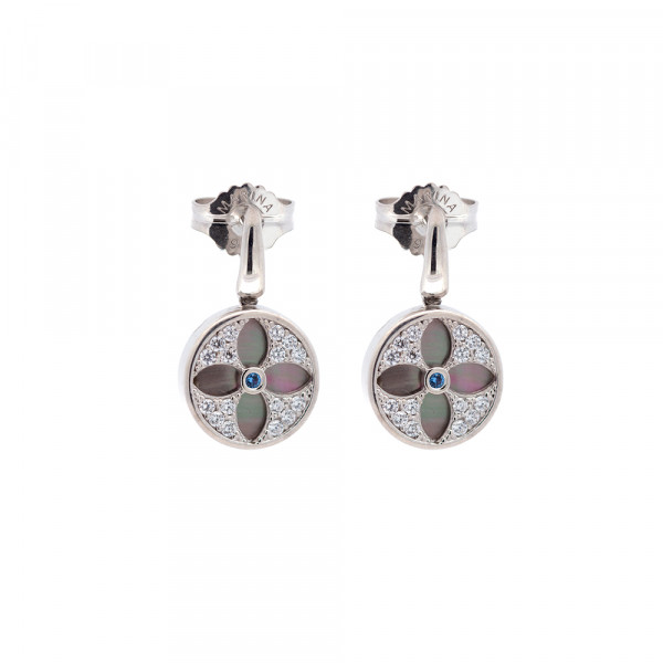 Pendientes largos Flor de Plata