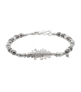 Pulsera Mari Bolitas de Plata y Circonitas Blancas