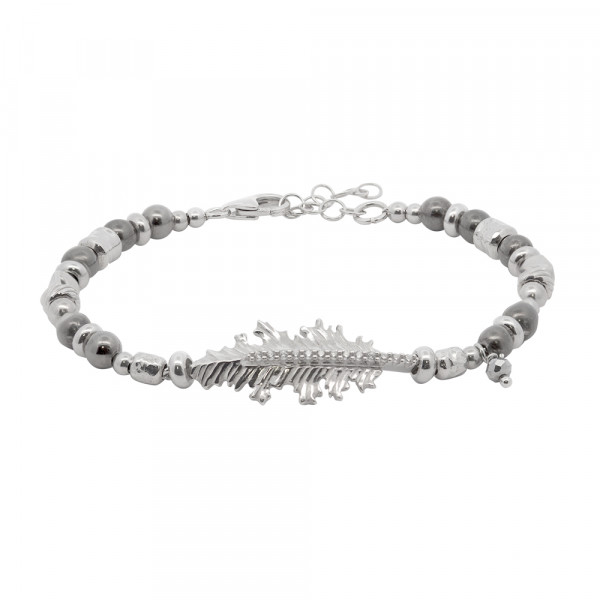 Pulsera Mari Bolitas de Plata y Circonitas Blancas