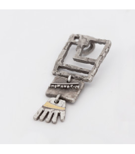 Colgante Irulegi Largo de Plata con Lámina de Oro