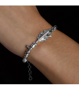 Pulsera Mari Bolitas de Plata y Circonitas Blancas