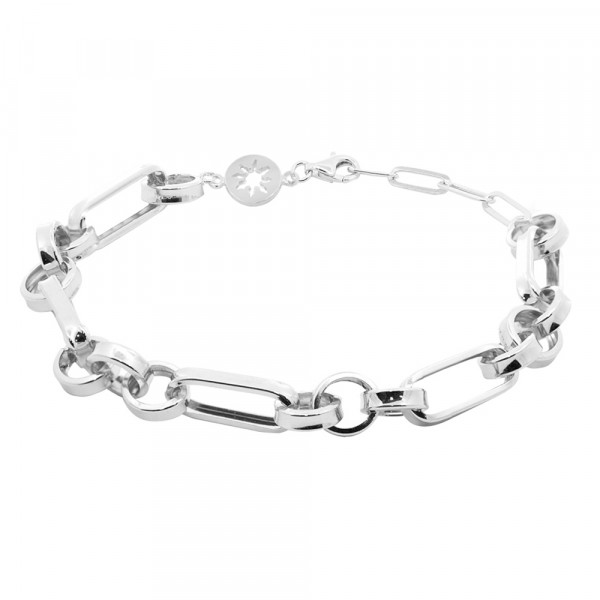 Pulsera Eslabones 3+1 de Plata