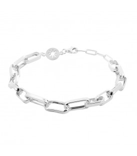 Pulsera Eslabones Alargados de Plata