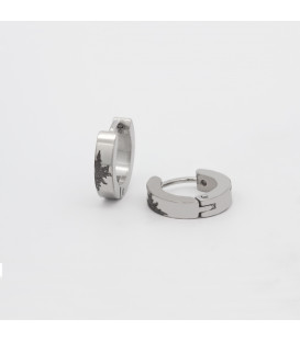 Pendientes Mini Aro Acero con Eguzkilore 13mm