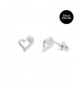 Pendientes Bihotza Plata