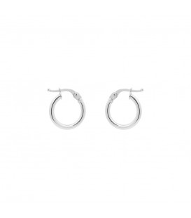 Pendientes Aro Oro Blanco 18kt. 8mm