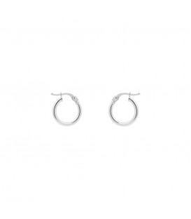 Pendientes Aro Oro Blanco 18kt. 6mm