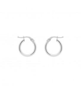 Pendientes Aro Oro Blanco 18kt. 10mm