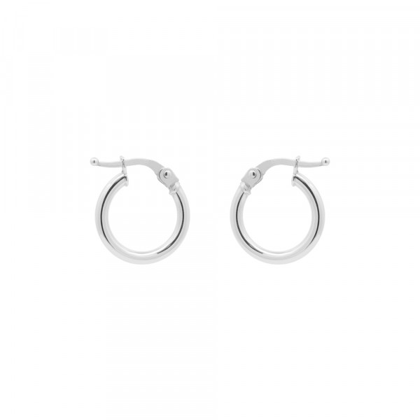 Pendientes Aro Oro Blanco 18kt. 10mm