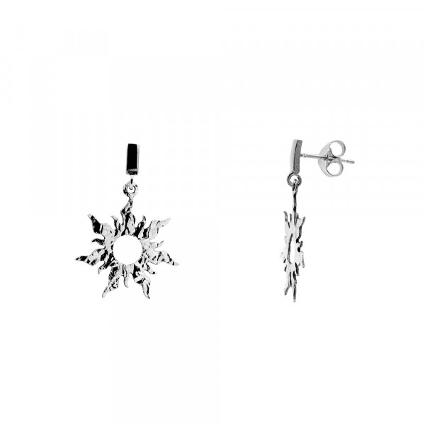 Pendientes Mountain Largos de Plata 20mm