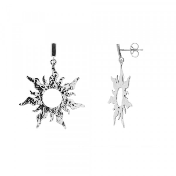 Pendientes Mountain Largos de Plata 30mm
