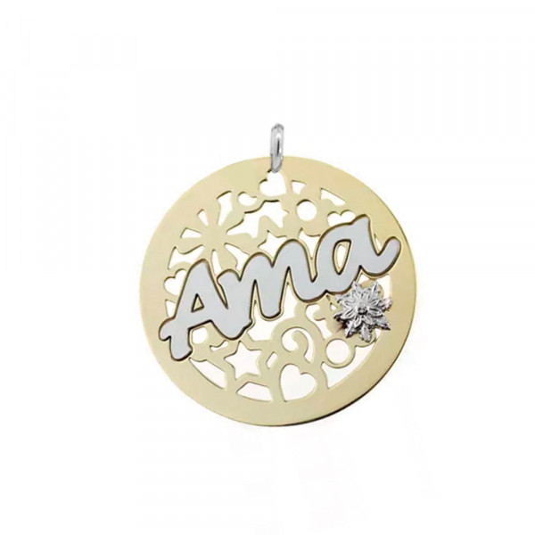 Colgante Ama Calado Plata Dorada Bicolor Joyerías Eguzkilore Colgante Ama Calado Plata Dorada Bicolor Joyerías Eguzkilore
