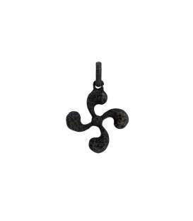 Colgante Lauburu de Plata Oxidada 14mm