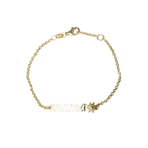 Pulsera Mamá con Eguzkilore de Oro