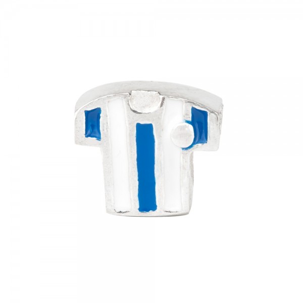 Charm Fútbol Albiazul en Plata Joyerías Eguzkilore