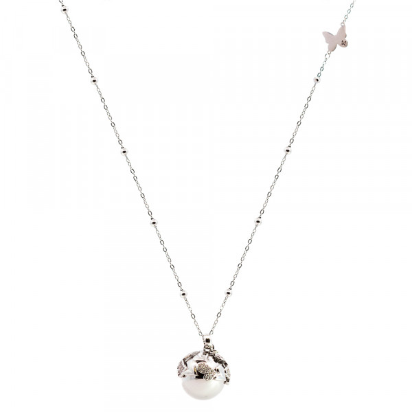 Llamador de Ángeles Corazones con Cadena y Mariposa Personalizable