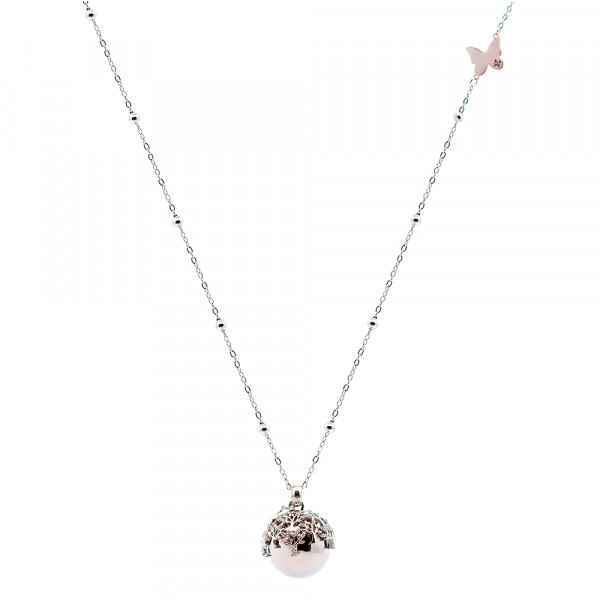 Llamador de Ángeles Árbol de la vida y Circonitas con Mariposa Personalizable