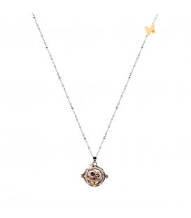 Llamador de Ángeles Bebé con Bola Dorada y Mariposa Personalizable
