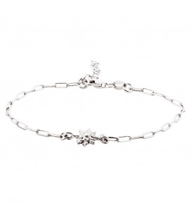 Pulsera Eguzkilore de Plata con eslabones alargados
