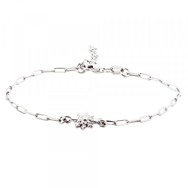 Pulsera Eguzkilore de Plata con eslabones alargados