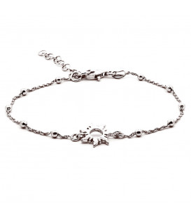 Pulsera Mountain de Plata con Cadena de Bolitas