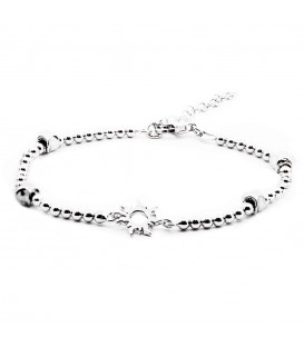 Pulsera Mountain de Plata con Estrellas y Bolitas