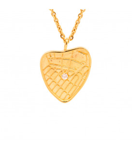 Colgante Corazón de Bilbao de Plata Dorada