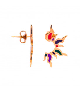 Pendientes Mountain Handia de Plata Dorada Multicolor