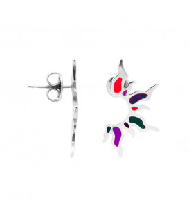Pendientes Mountain Handia de Plata Multicolor