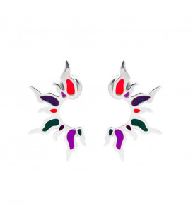 Pendientes Mountain Handia de Plata Multicolor