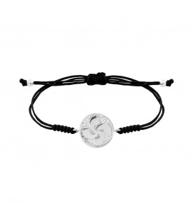 Pulsera Lauburu Redondo Plata Negra