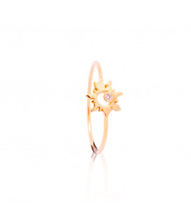 Anillo Mountain de Oro con Brillante