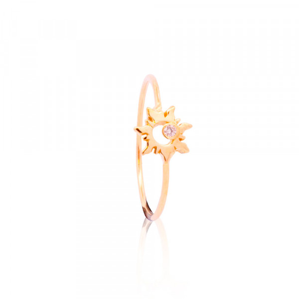 Anillo Mountain de Oro con Brillante