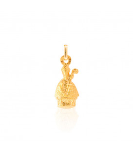 Colgante Mini San Fermín Oro 17mm Personalizable