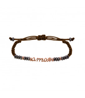 Pulsera Ama de Plata Rosa...