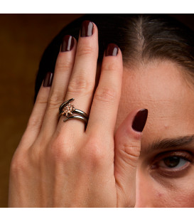 Anillo Tximist de Rutenio y Rosa