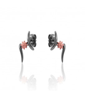 Pendientes Tximist de Rutenio y Plata Rosa