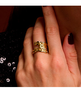 Anillo Ur de Plata Dorada
