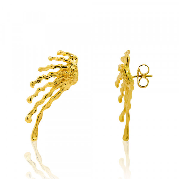 Pendientes Ur de Plata Dorada