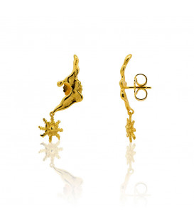 Pendientes Ur de Plata Dorada