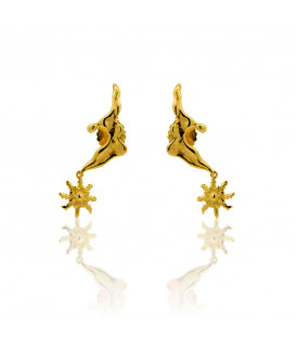Pendientes Ur de Plata Dorada