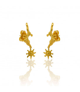 Pendientes Ur de Plata Dorada