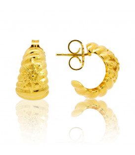 Pendientes Mask de Plata Dorada