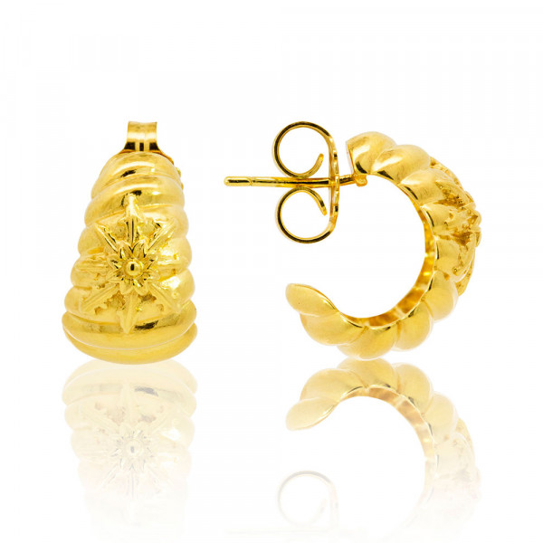 Pendientes Mask de Plata Dorada